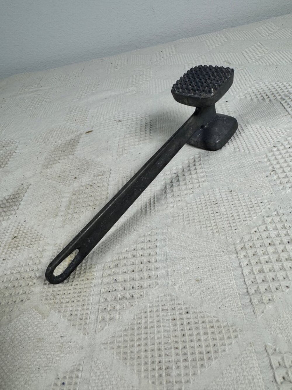 Vintage Aluminum Meat Tenderizer With Two Sided Hammer For Meat Preparation
